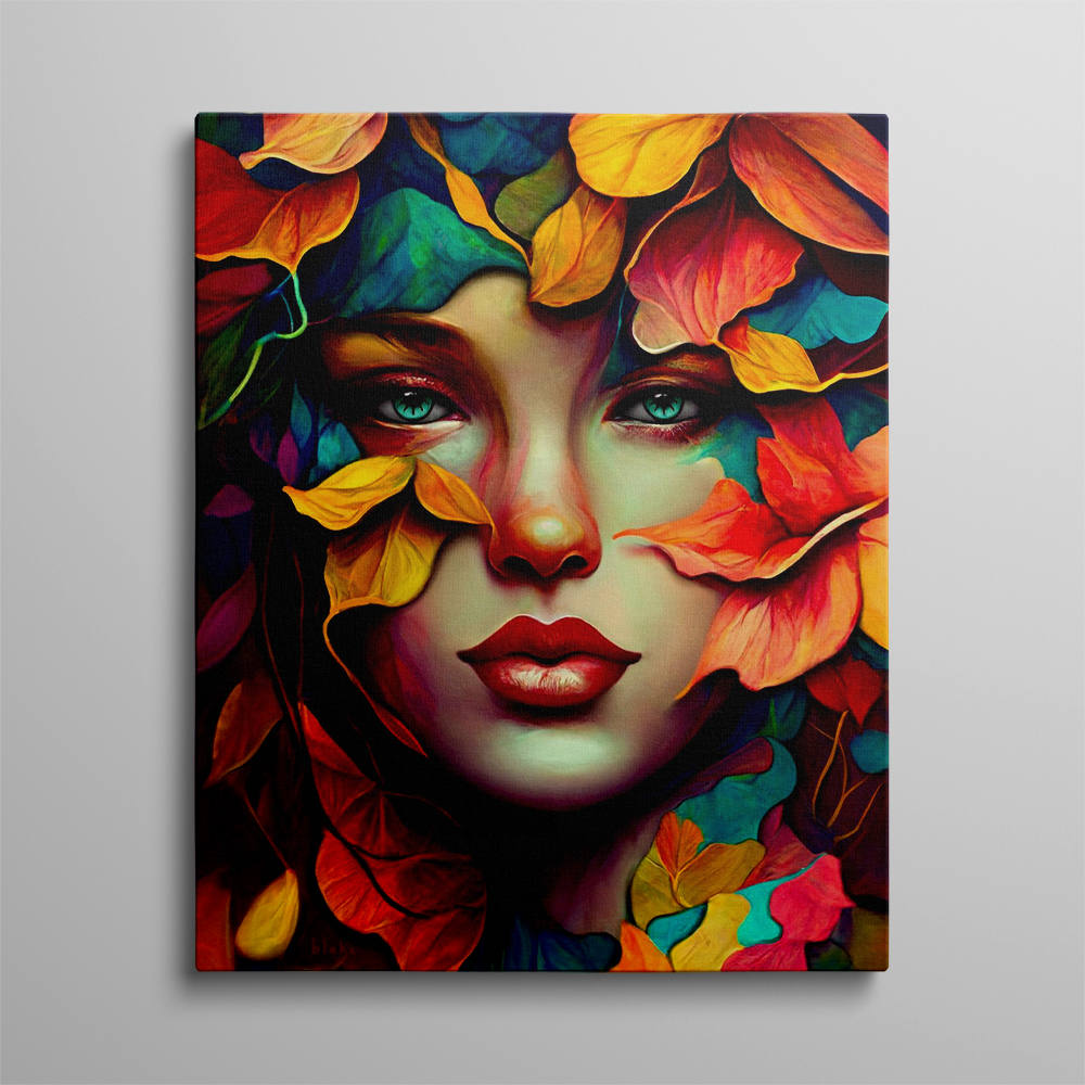 Petal Portraits: Beauty Intertwined Canvas