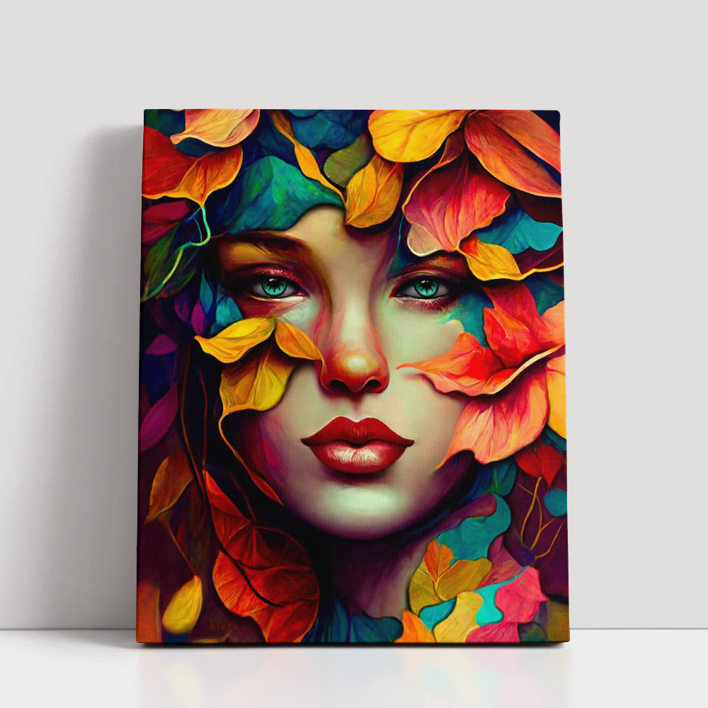 Petal Portraits: Beauty Intertwined Canvas