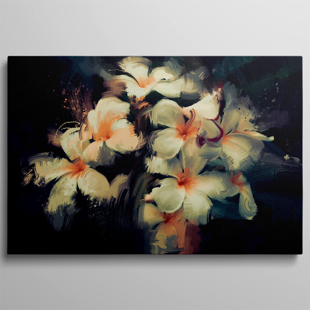 Elegance of White Blossoms Canvas