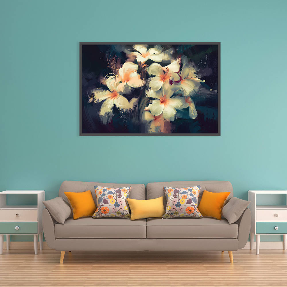 Elegance of White Blossoms Canvas