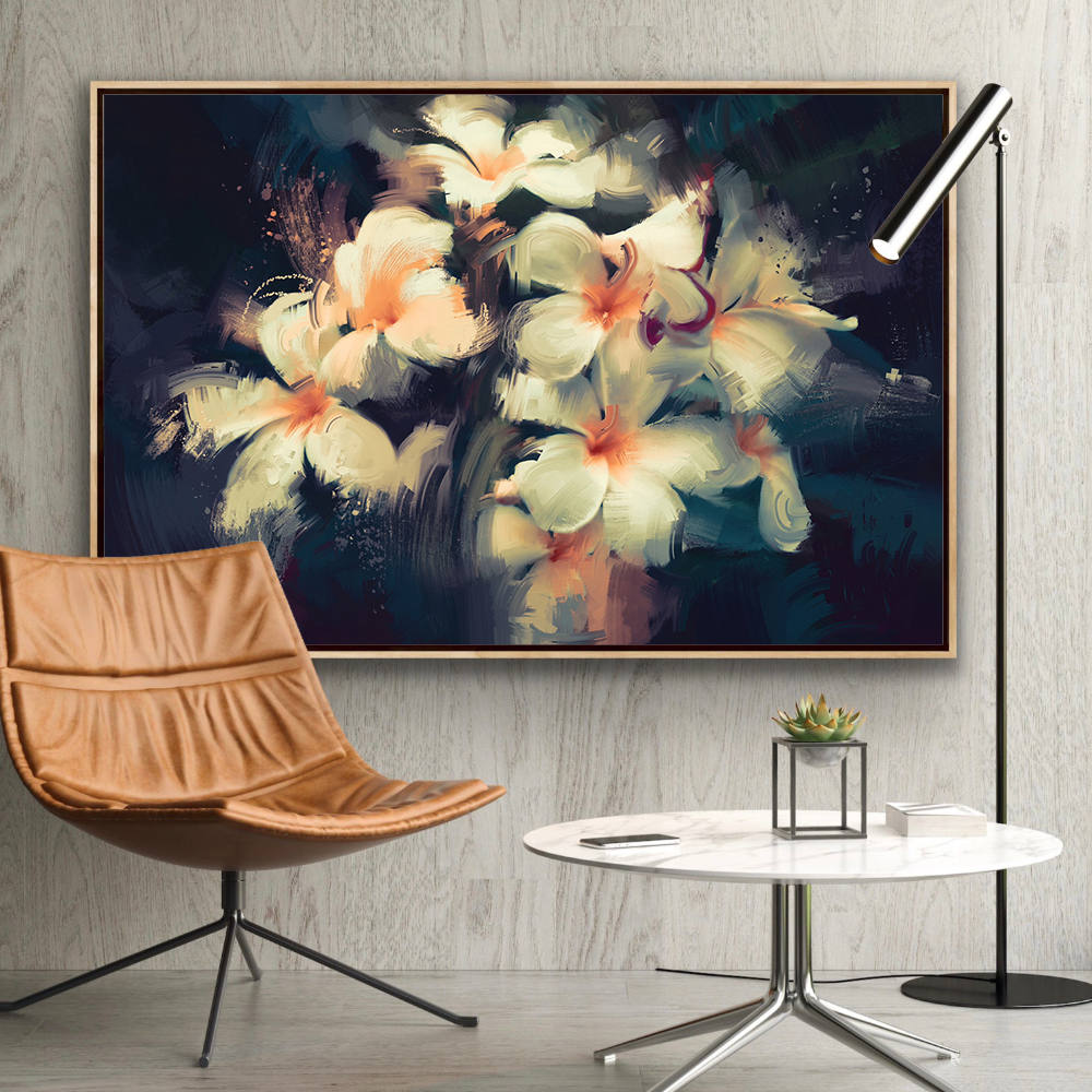 Elegance of White Blossoms Canvas