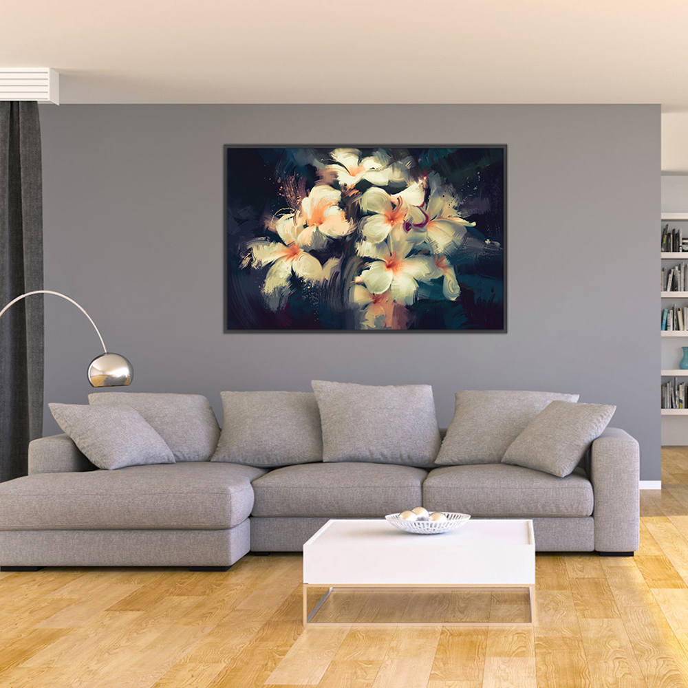 Elegance of White Blossoms Canvas
