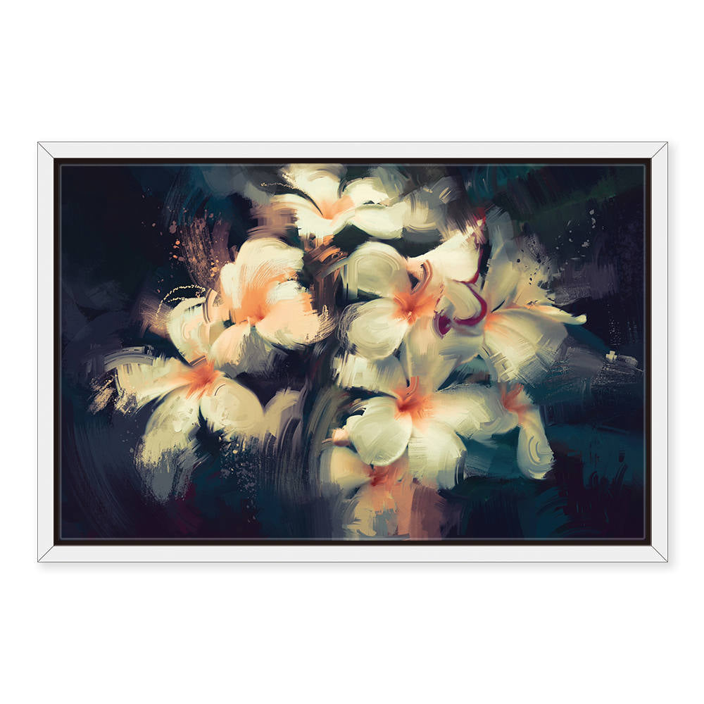 Elegance of White Blossoms Canvas