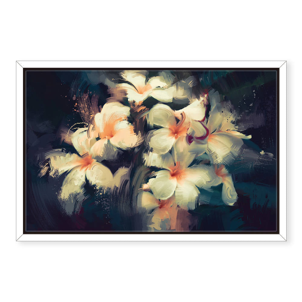 Elegance of White Blossoms Canvas