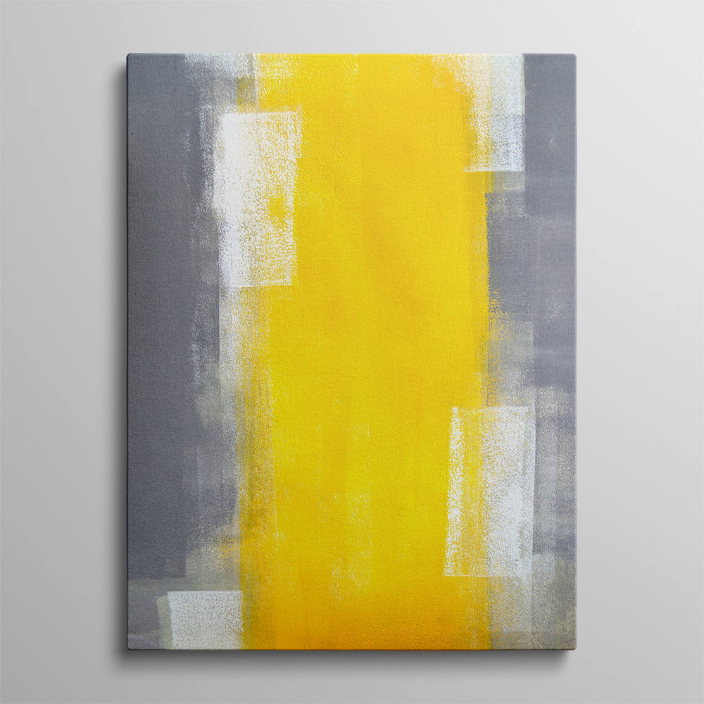 Luminous Echoes in Yellow Canvas