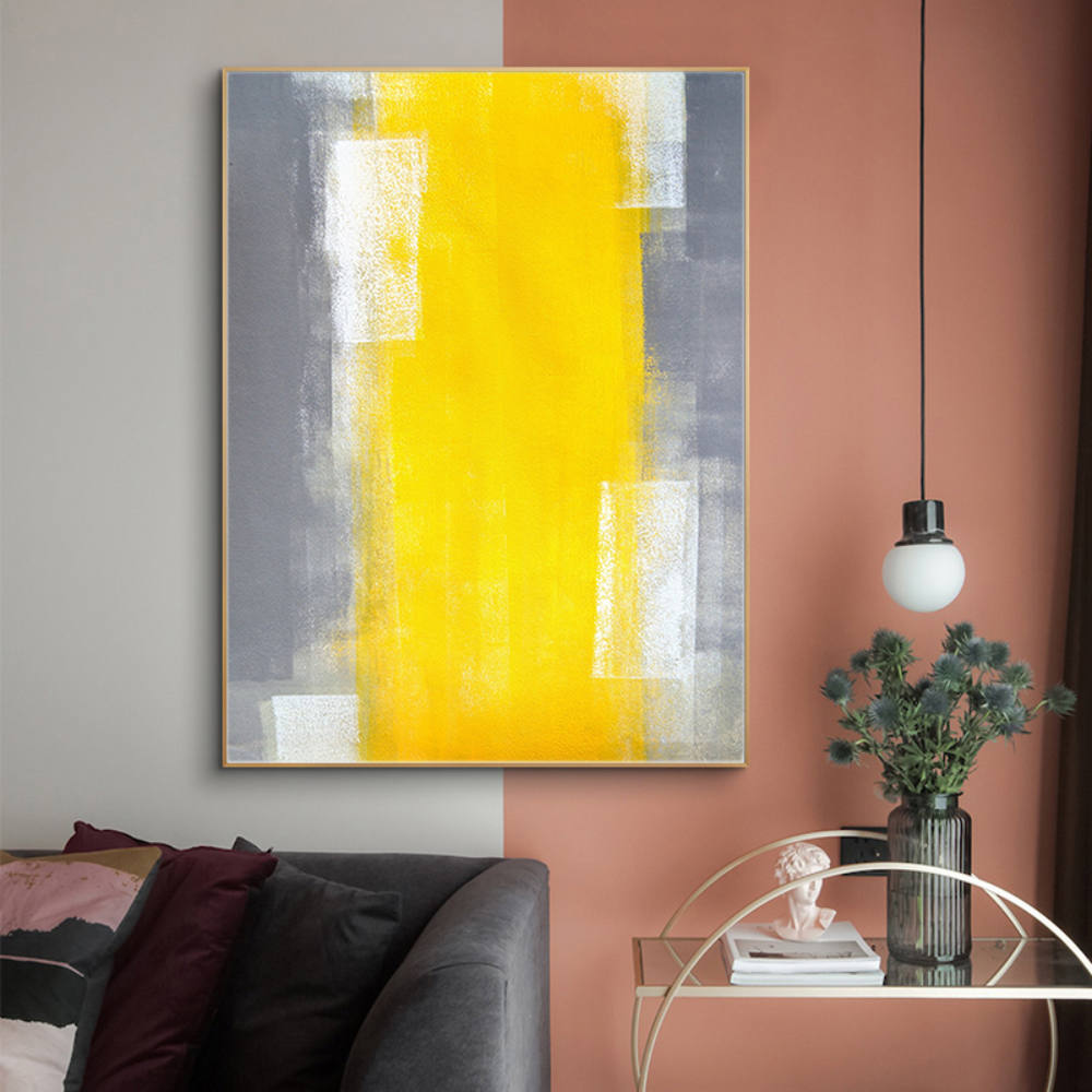 Luminous Echoes in Yellow Canvas