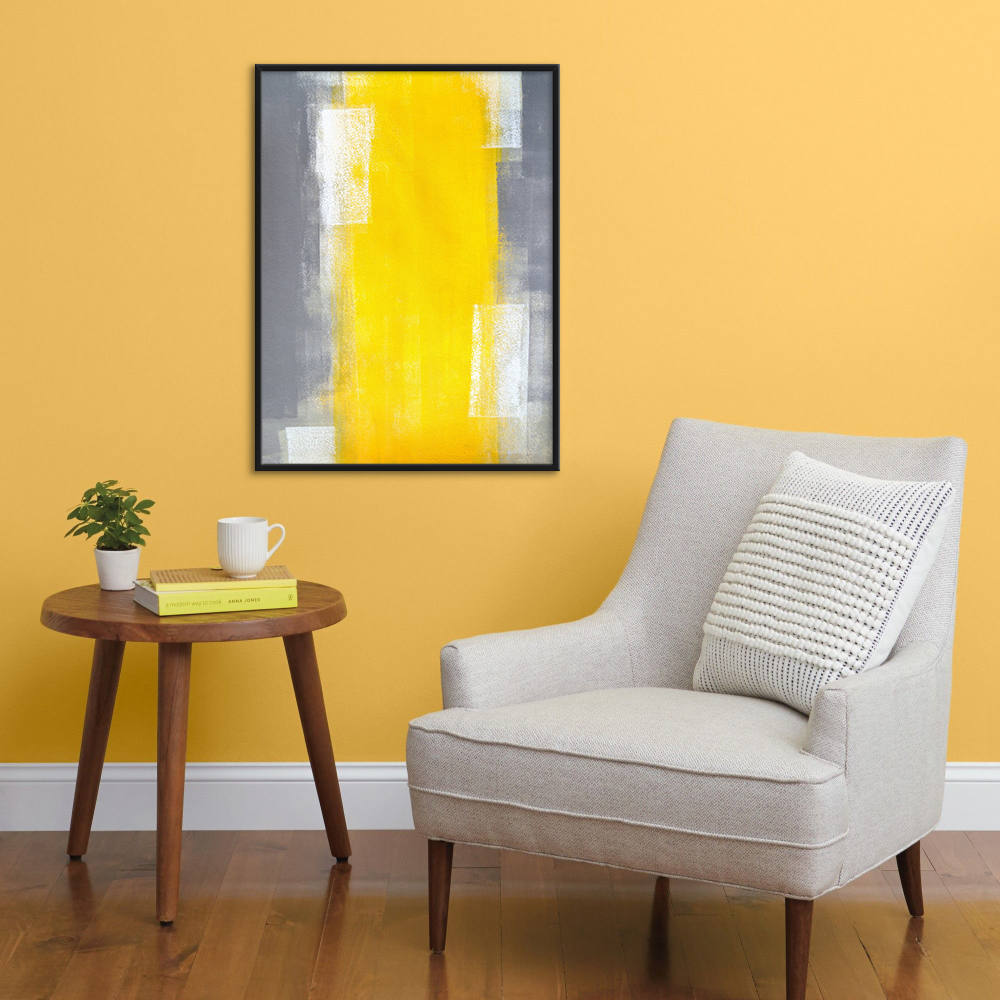 Luminous Echoes in Yellow Canvas