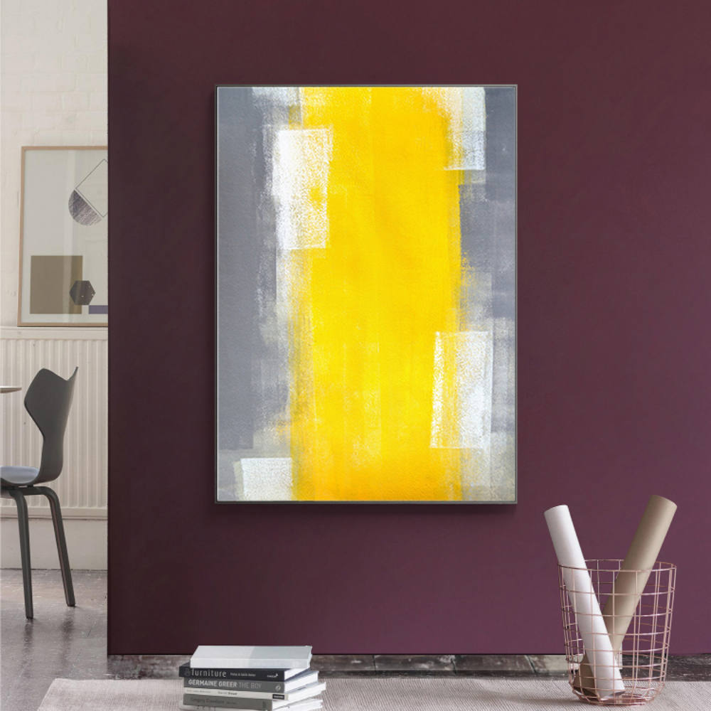 Luminous Echoes in Yellow Canvas