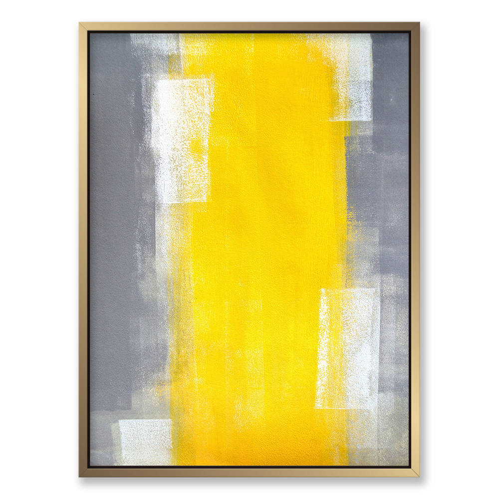 Luminous Echoes in Yellow Canvas