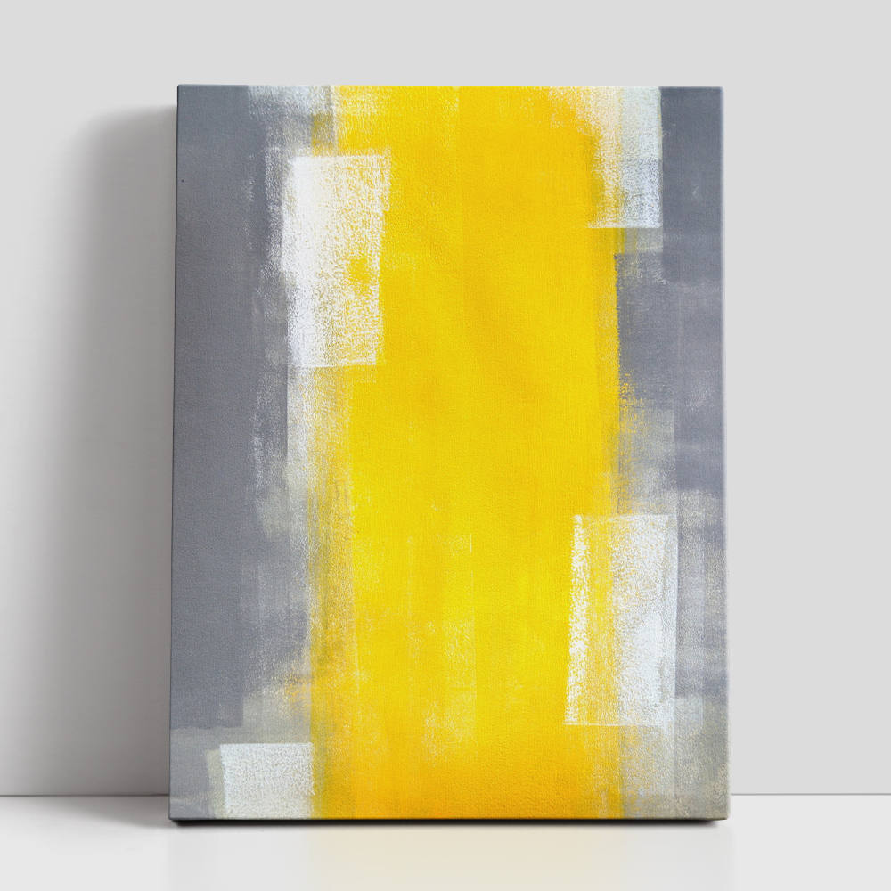 Luminous Echoes in Yellow Canvas