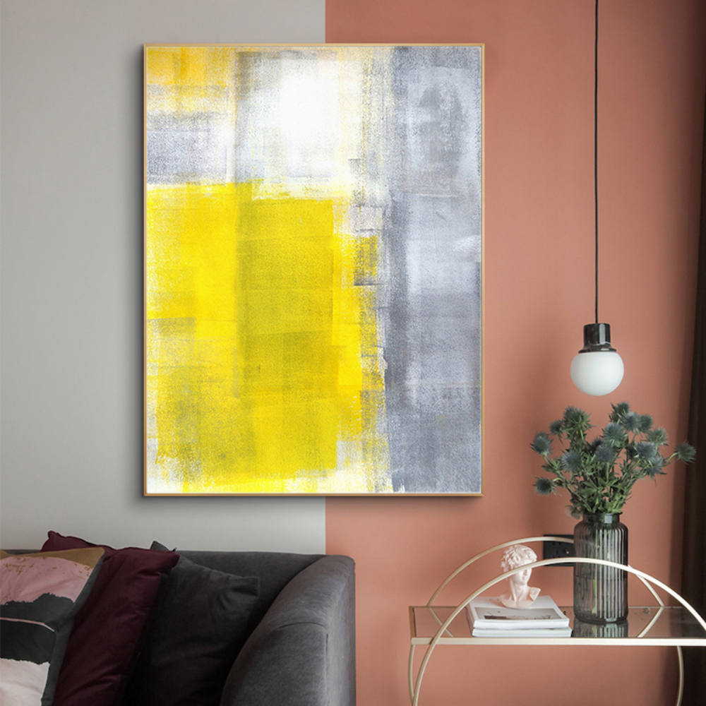 Yellow Odyssey in Brushstrokes Canvas