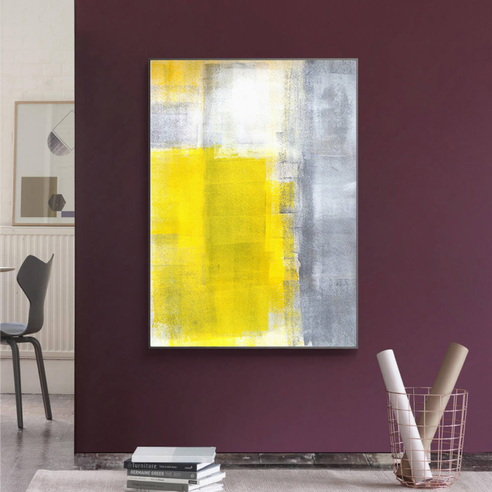 Yellow Odyssey in Brushstrokes Canvas