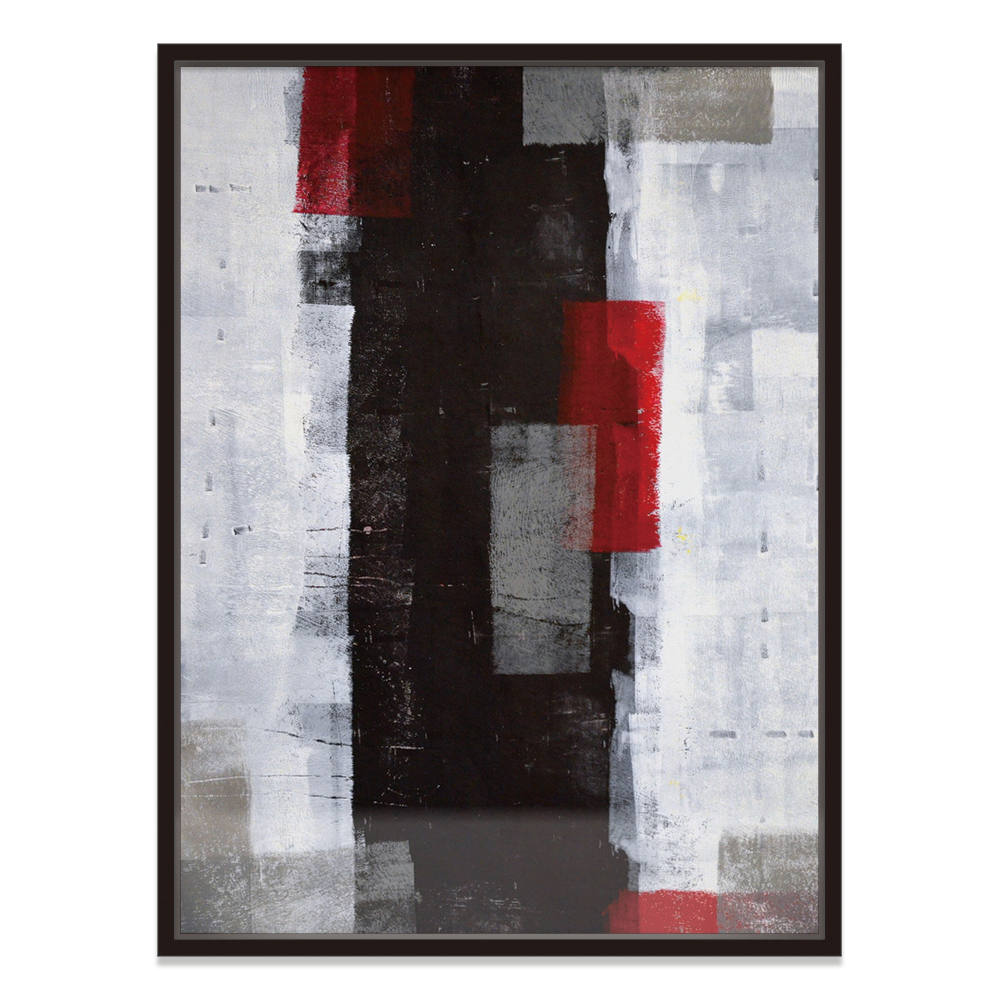 Whispers in Red, Embraced by Darkness Abstract Painting