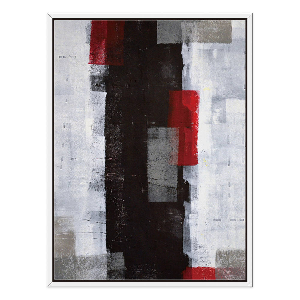 Whispers in Red, Embraced by Darkness Abstract Painting