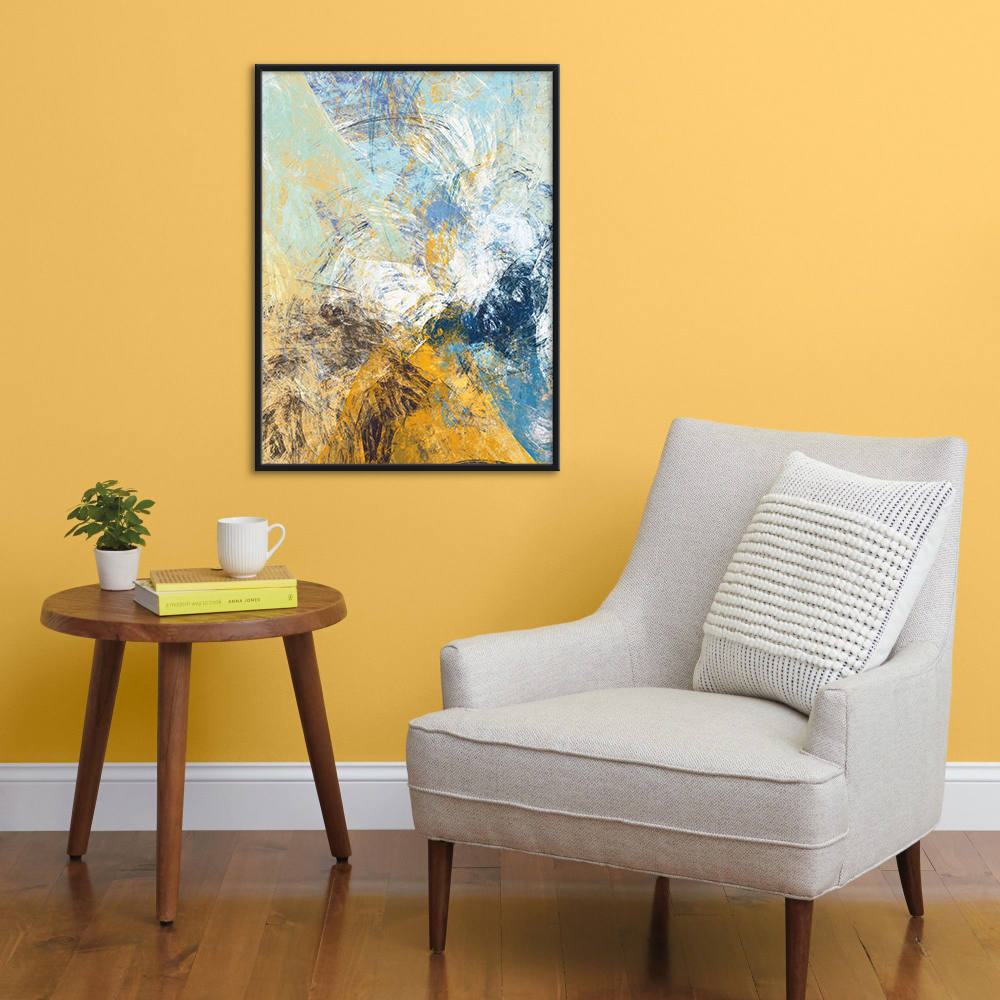 Golden Shores on Blue Depths Canvas
