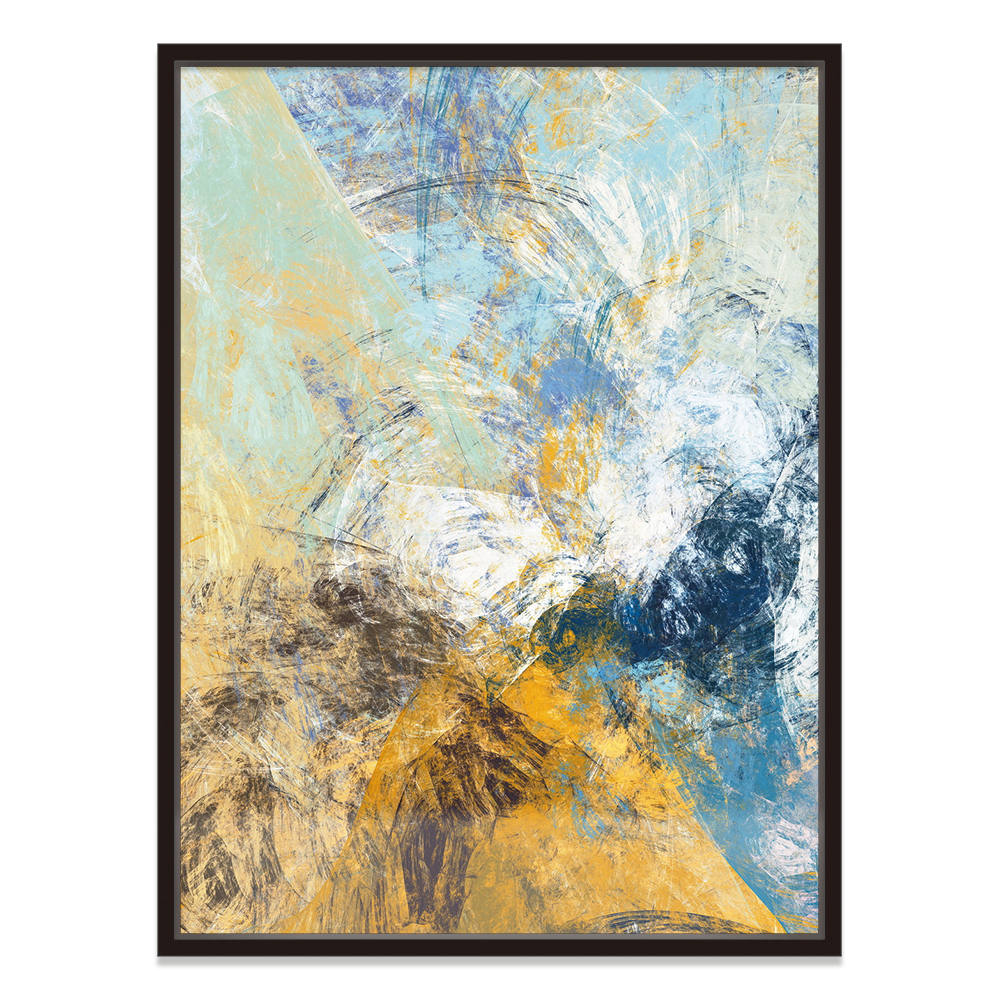 Golden Shores on Blue Depths Canvas