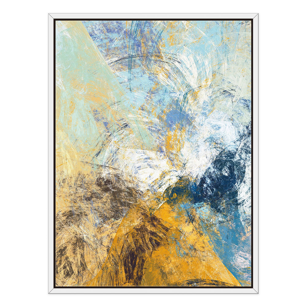 Golden Shores on Blue Depths Canvas