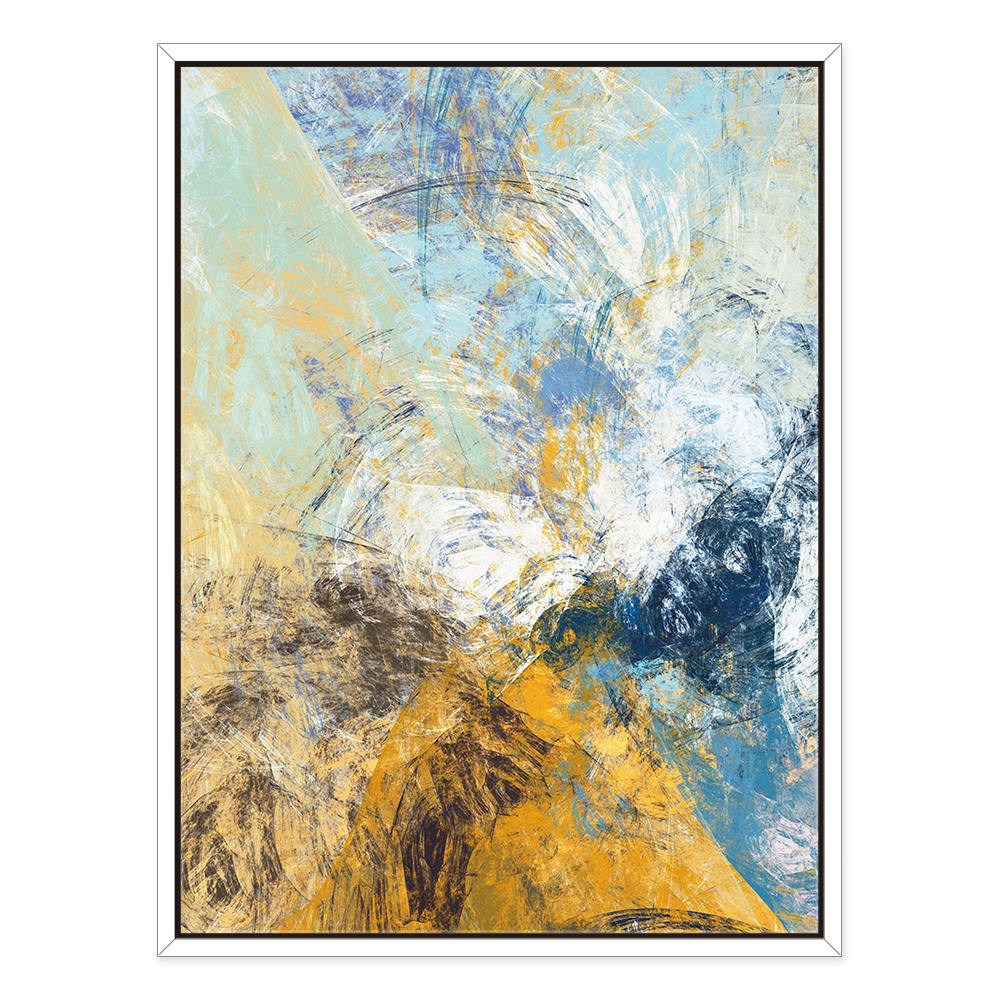 Golden Shores on Blue Depths Canvas