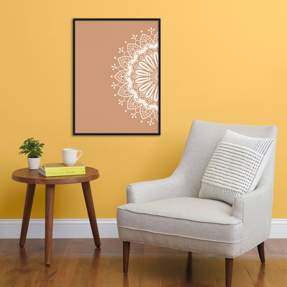 Mandala Echoes in Subtle Beige Canvas