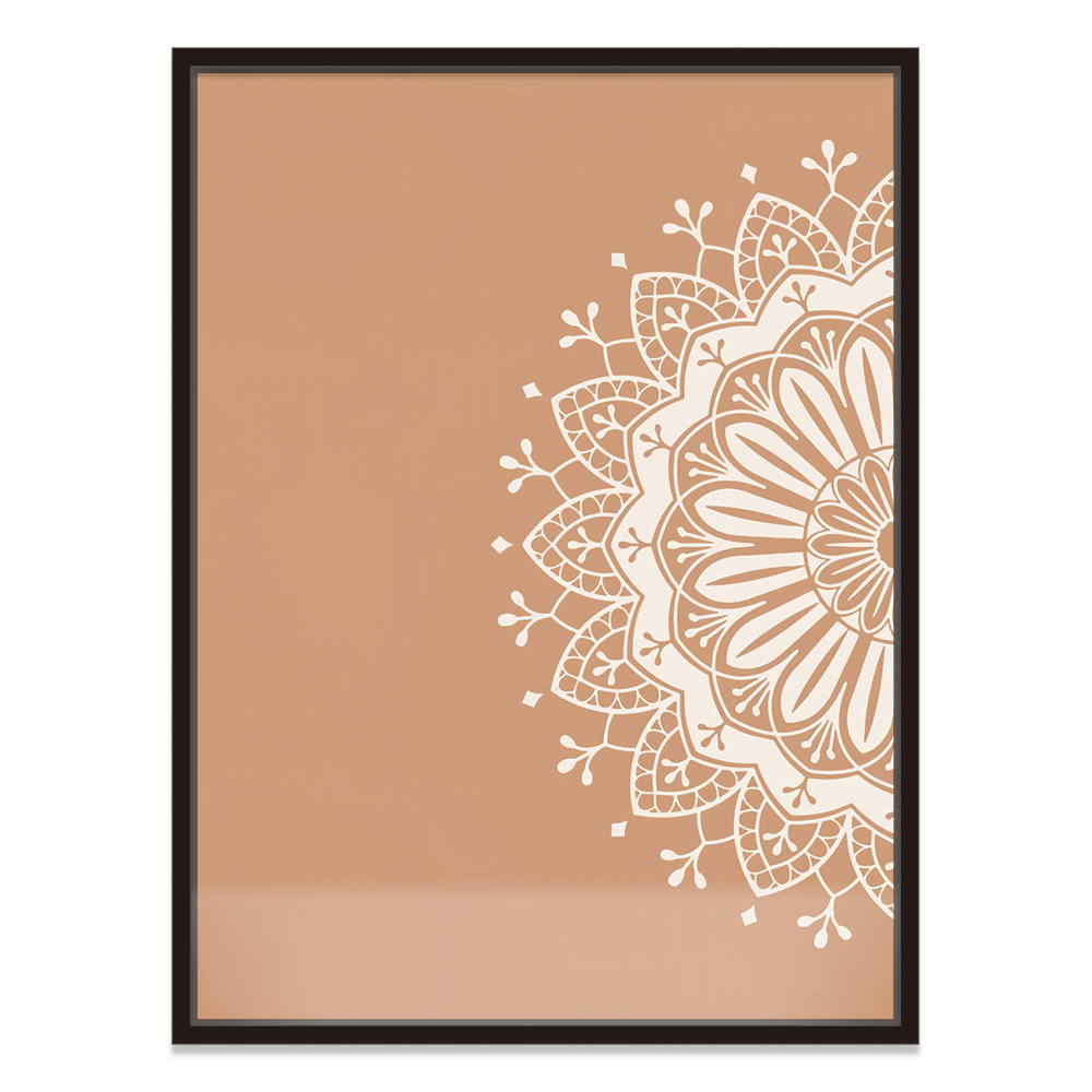 Mandala Echoes in Subtle Beige Canvas