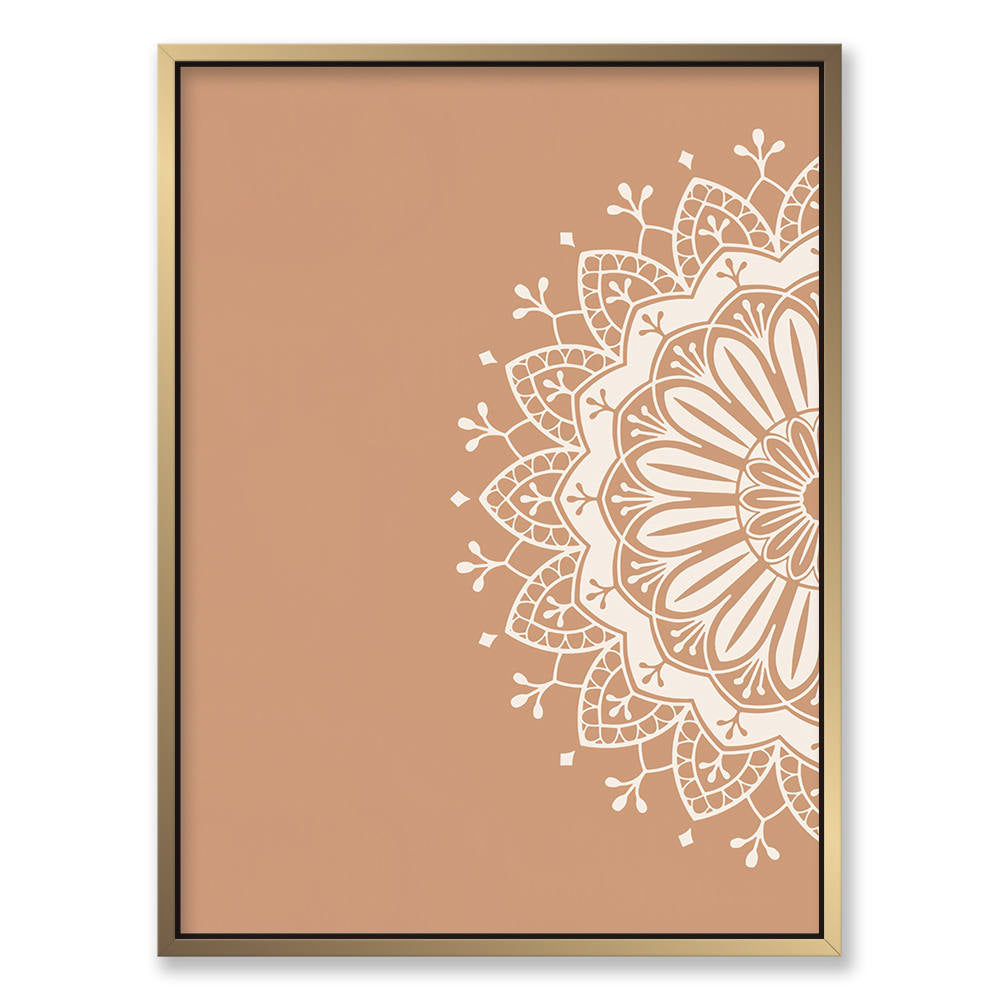Mandala Echoes in Subtle Beige Canvas