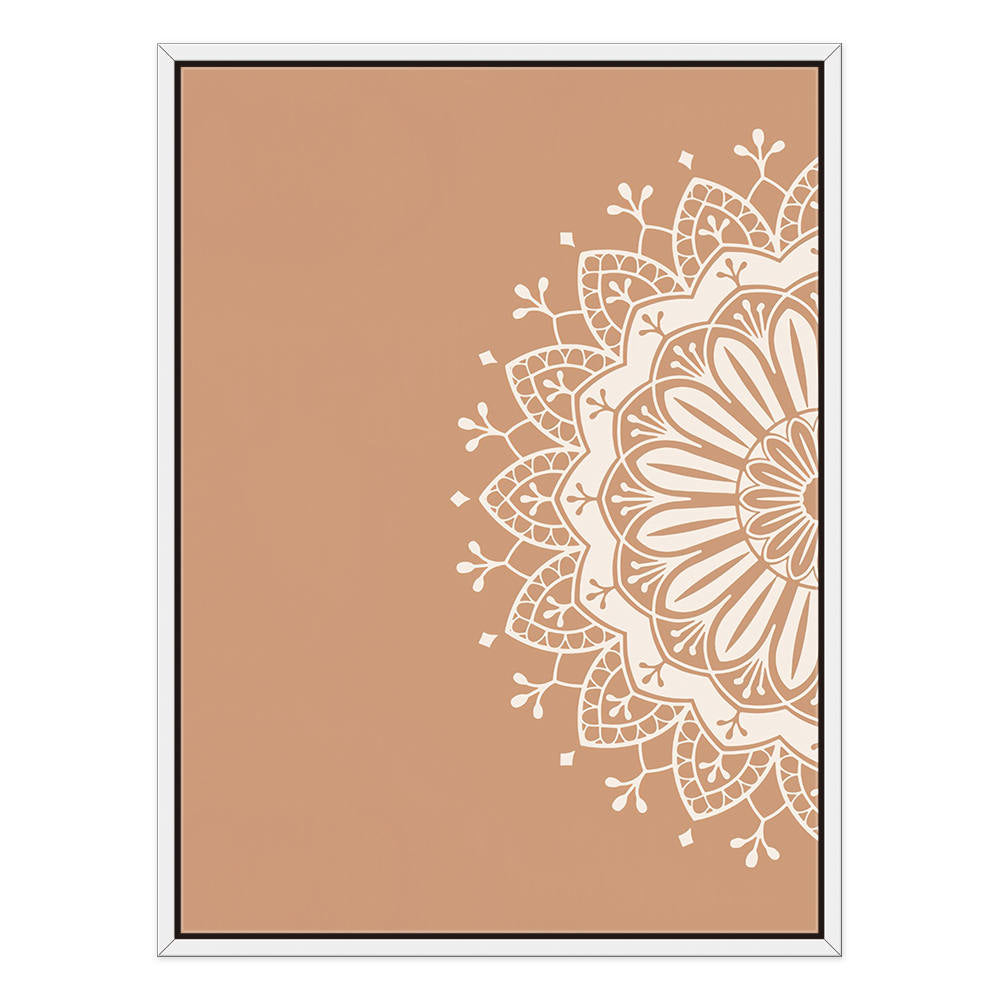 Mandala Echoes in Subtle Beige Canvas