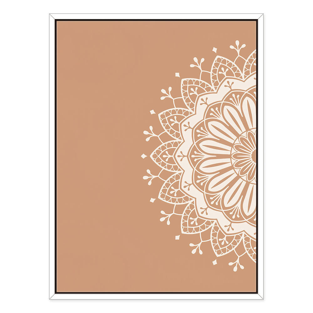 Mandala Echoes in Subtle Beige Canvas