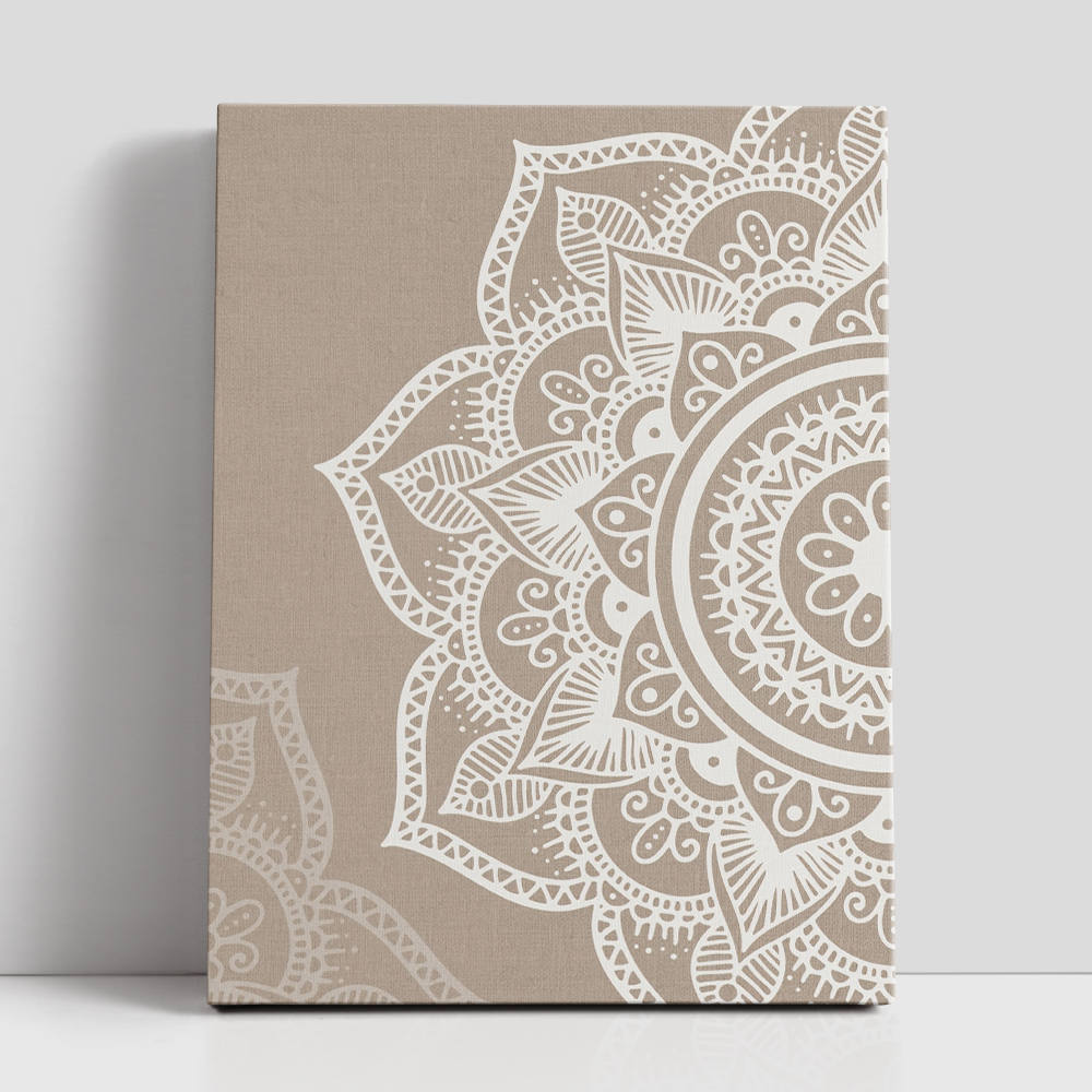 Ethereal Beige Symmetry of Calm Canvas