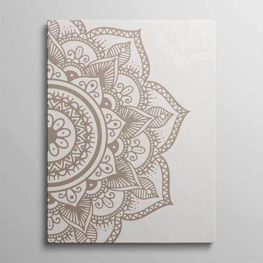 Subtle Elegance of Beige Mandala Canvas