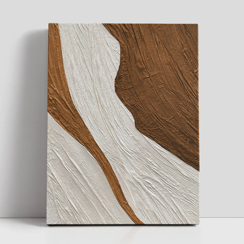 Textured Abstract Decor in Orange Theme