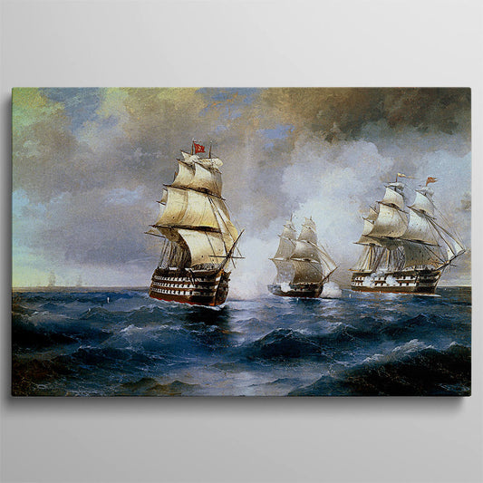 Sailboat in the Waves: Home Decor Painting