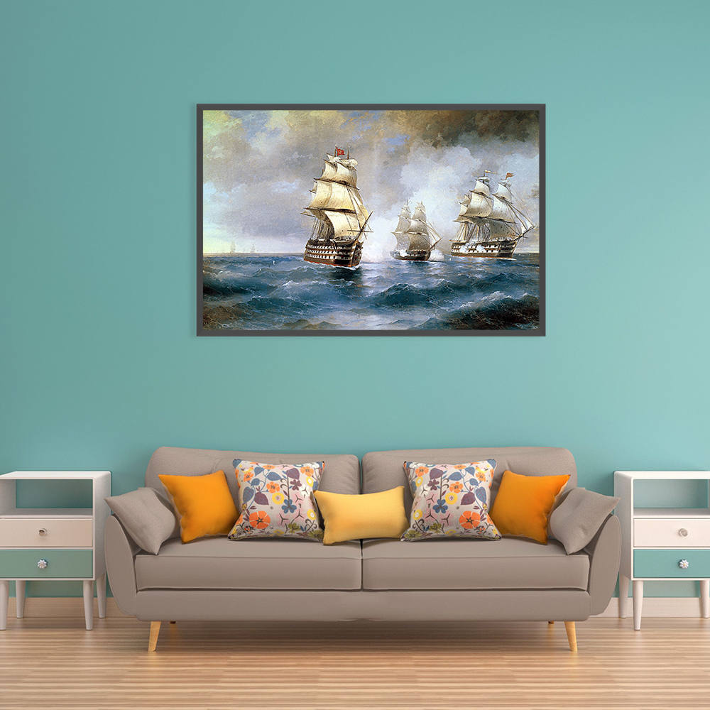 Sailboat in the Waves: Home Decor Painting