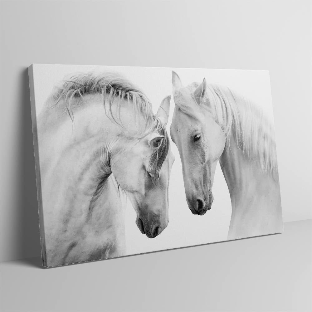 Two White Horses: Home Decor Painting