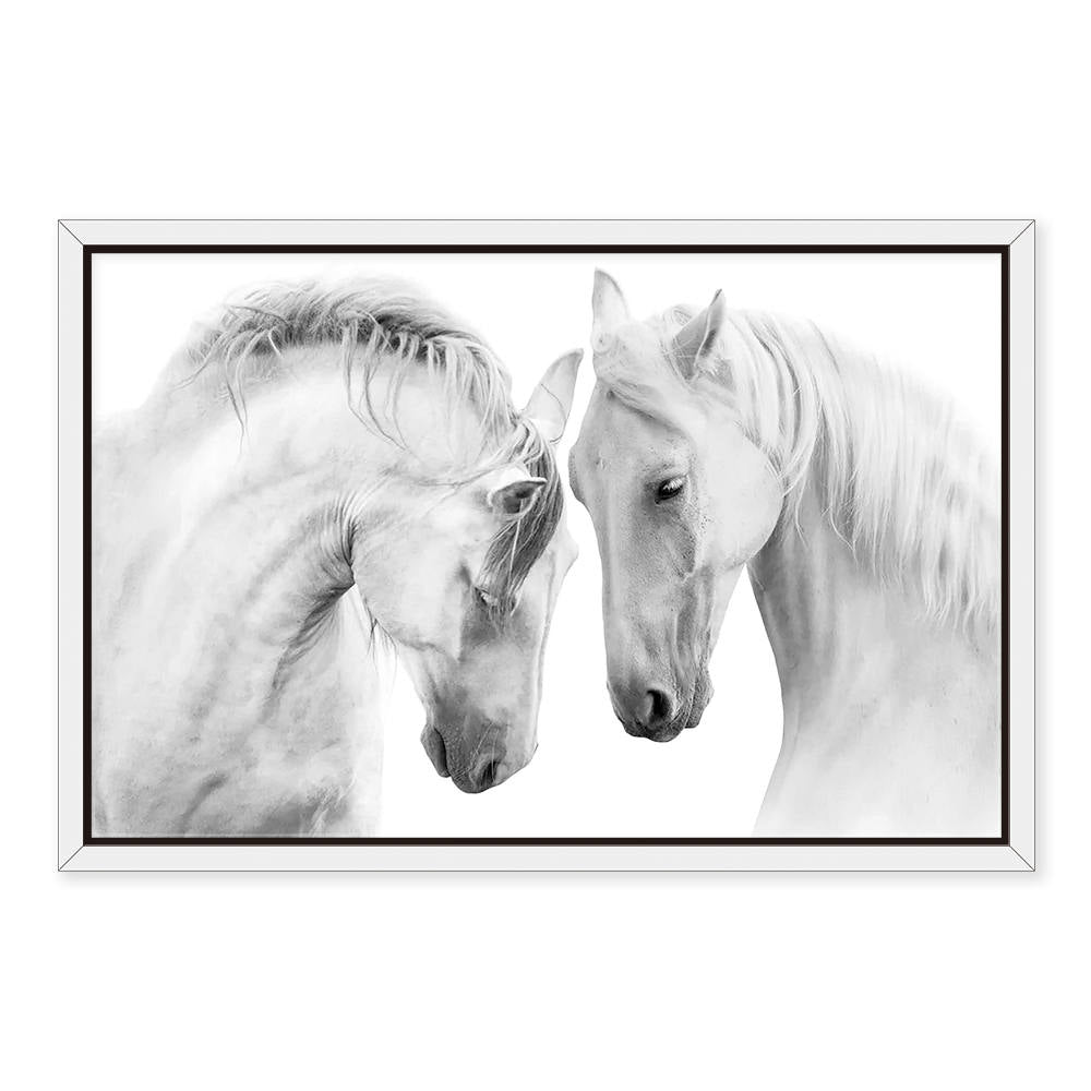 Two White Horses: Home Decor Painting