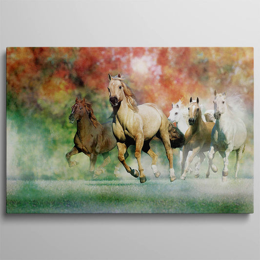Running Herd of Horses: Home Decor Painting