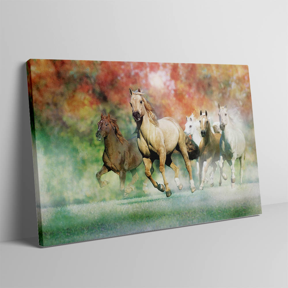 Running Herd of Horses: Home Decor Painting