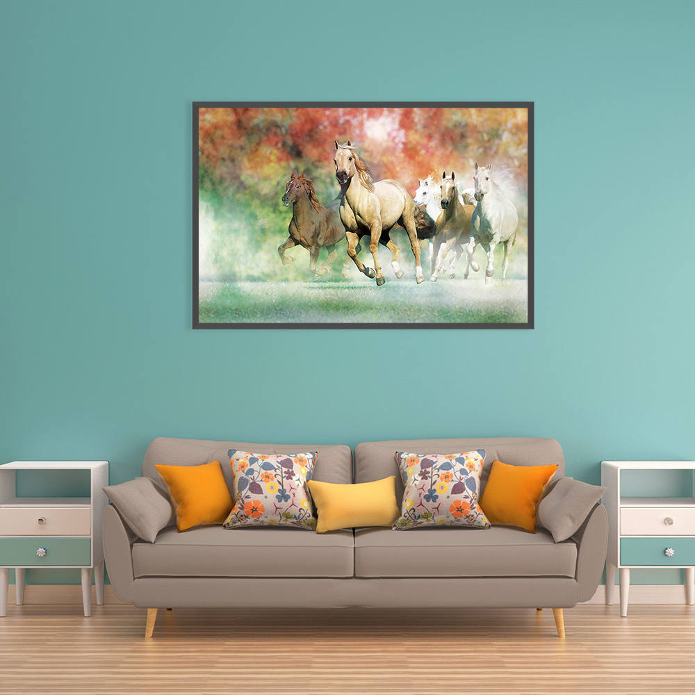 Running Herd of Horses: Home Decor Painting