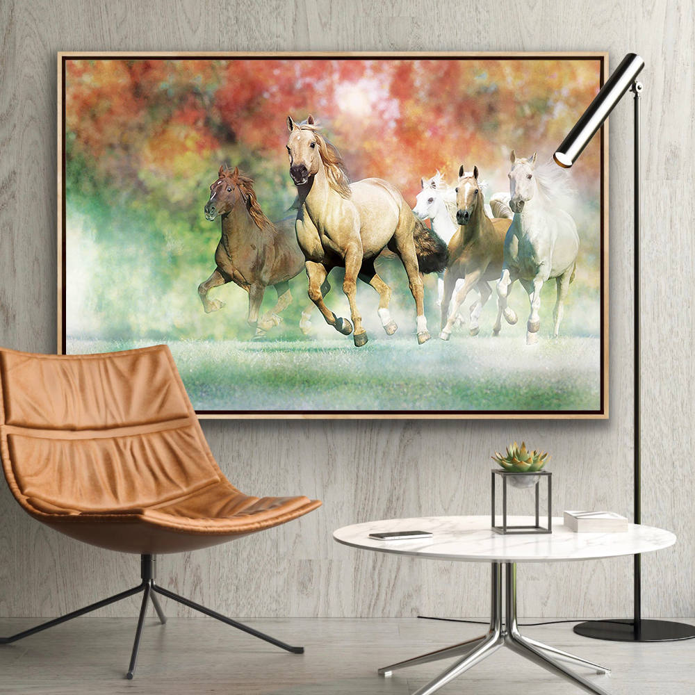 Running Herd of Horses: Home Decor Painting
