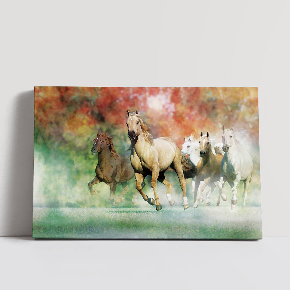 Running Herd of Horses: Home Decor Painting