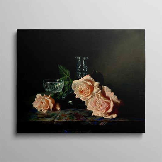 Retro Floral Arrangement: Home Decor Oil Painting