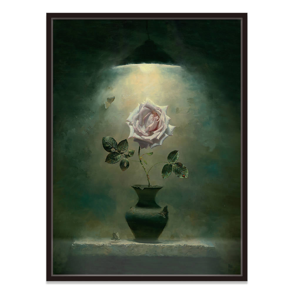 Antique Flowers in Vase: Home Decor Oil Painting