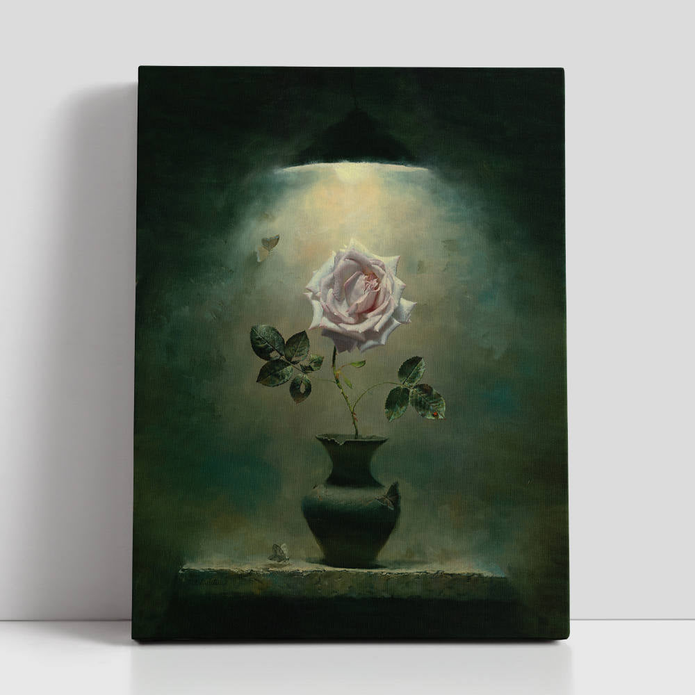 Antique Flowers in Vase: Home Decor Oil Painting