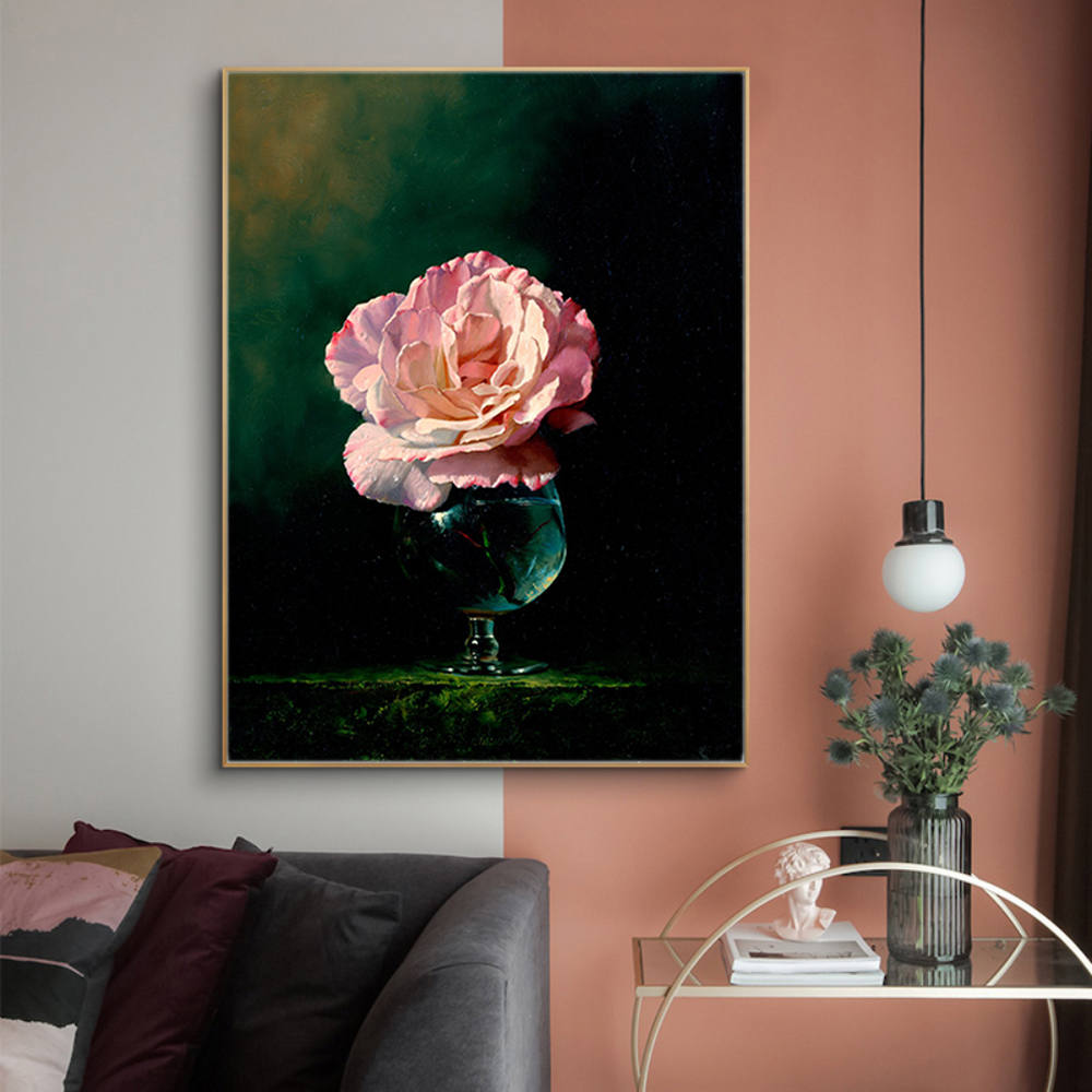Sunlit Petal Dance: Home Decor Oil Painting