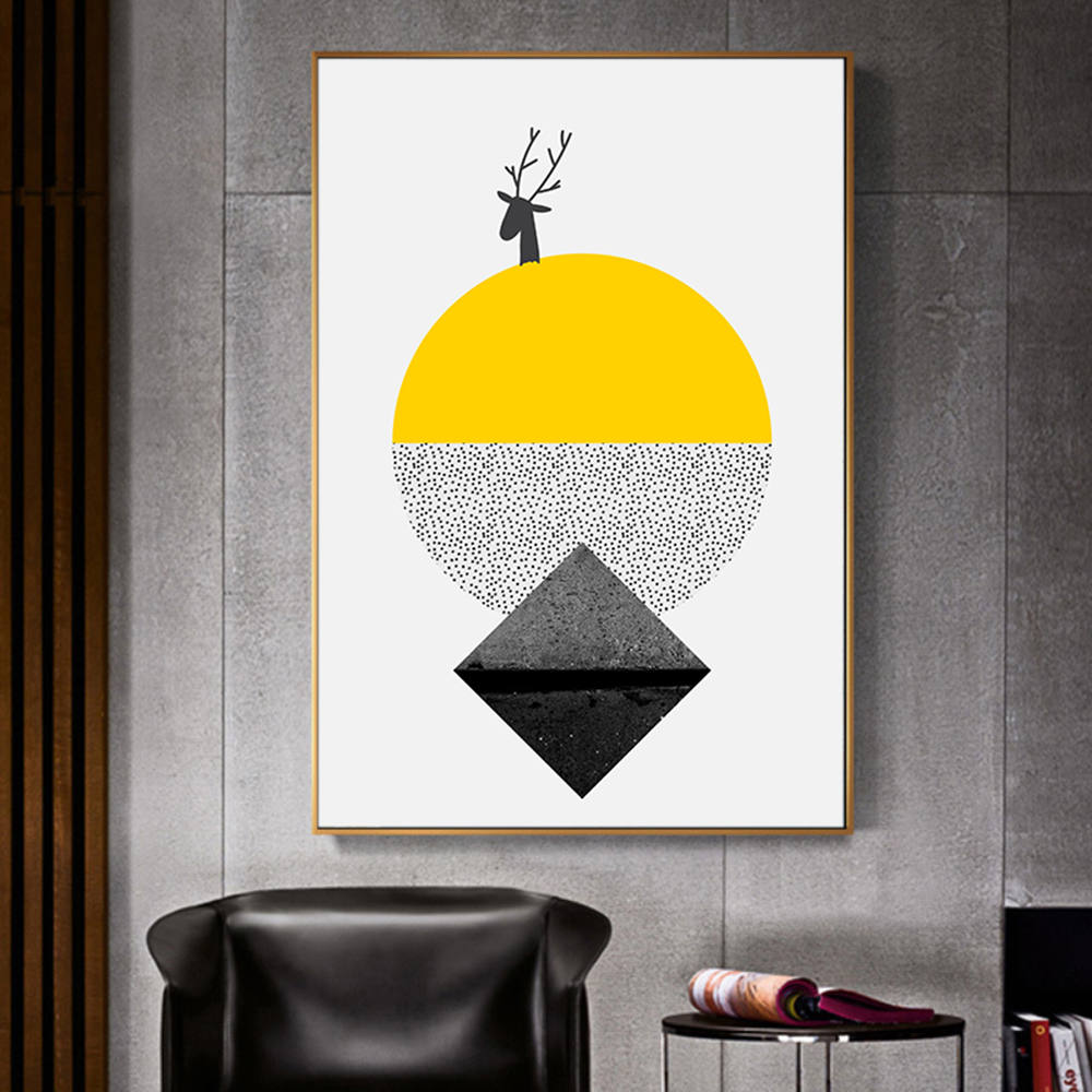 Deer in Geometric Abstraction