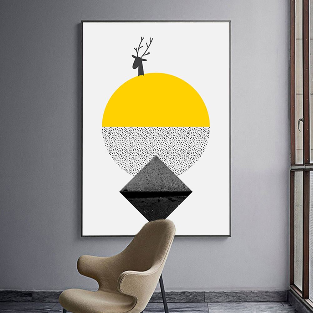 Deer in Geometric Abstraction