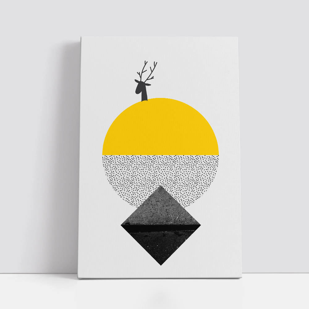 Deer in Geometric Abstraction