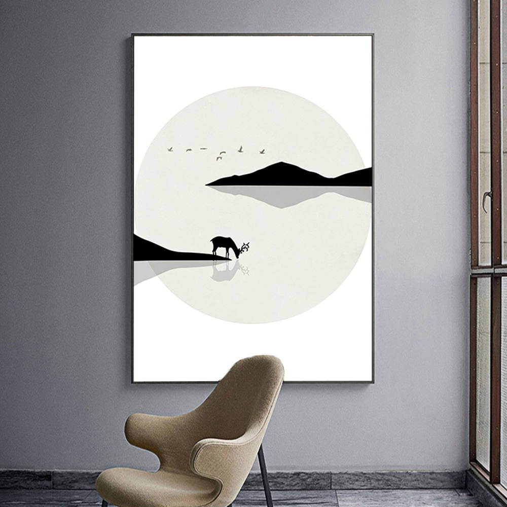 Deer Shadows: Monochromatic Landscapes