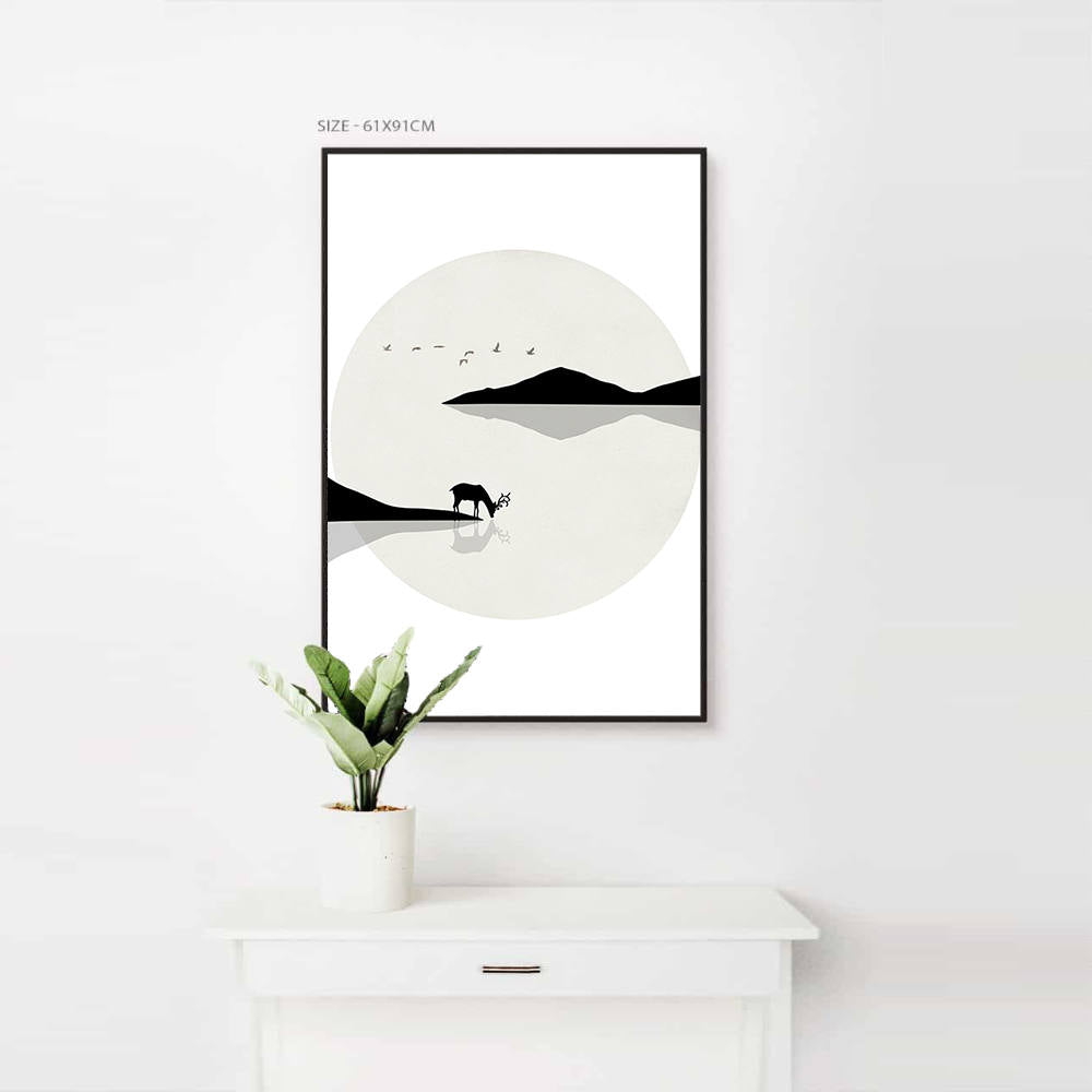 Deer Shadows: Monochromatic Landscapes