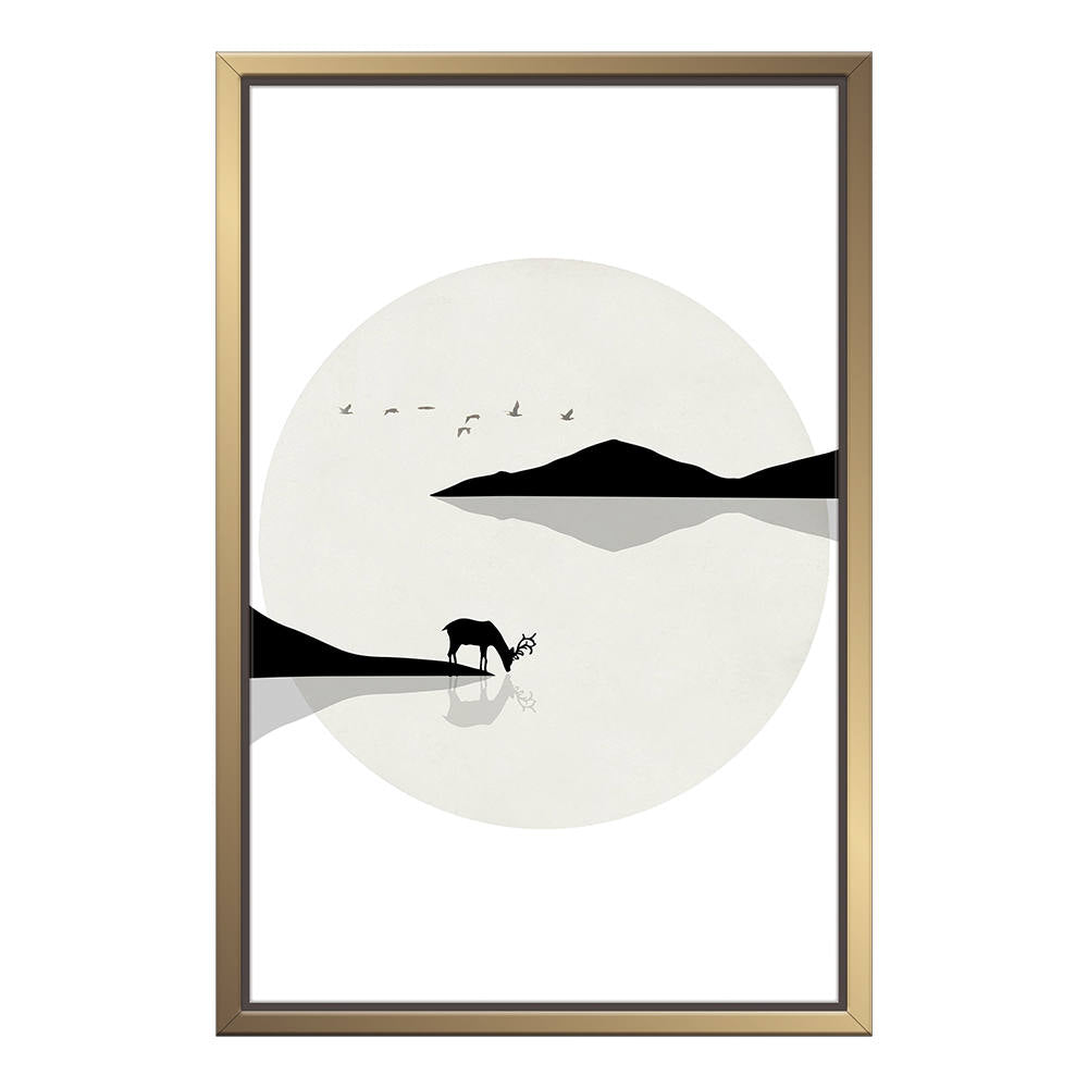 Deer Shadows: Monochromatic Landscapes