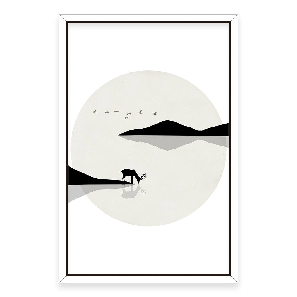 Deer Shadows: Monochromatic Landscapes